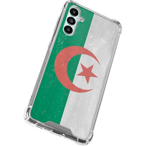 Algeria Flag Distressed Galaxy A15 5G Clear Case